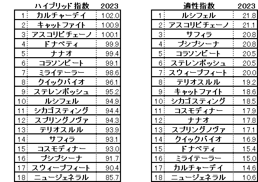 2023　阪神ＪＦ　HB指数